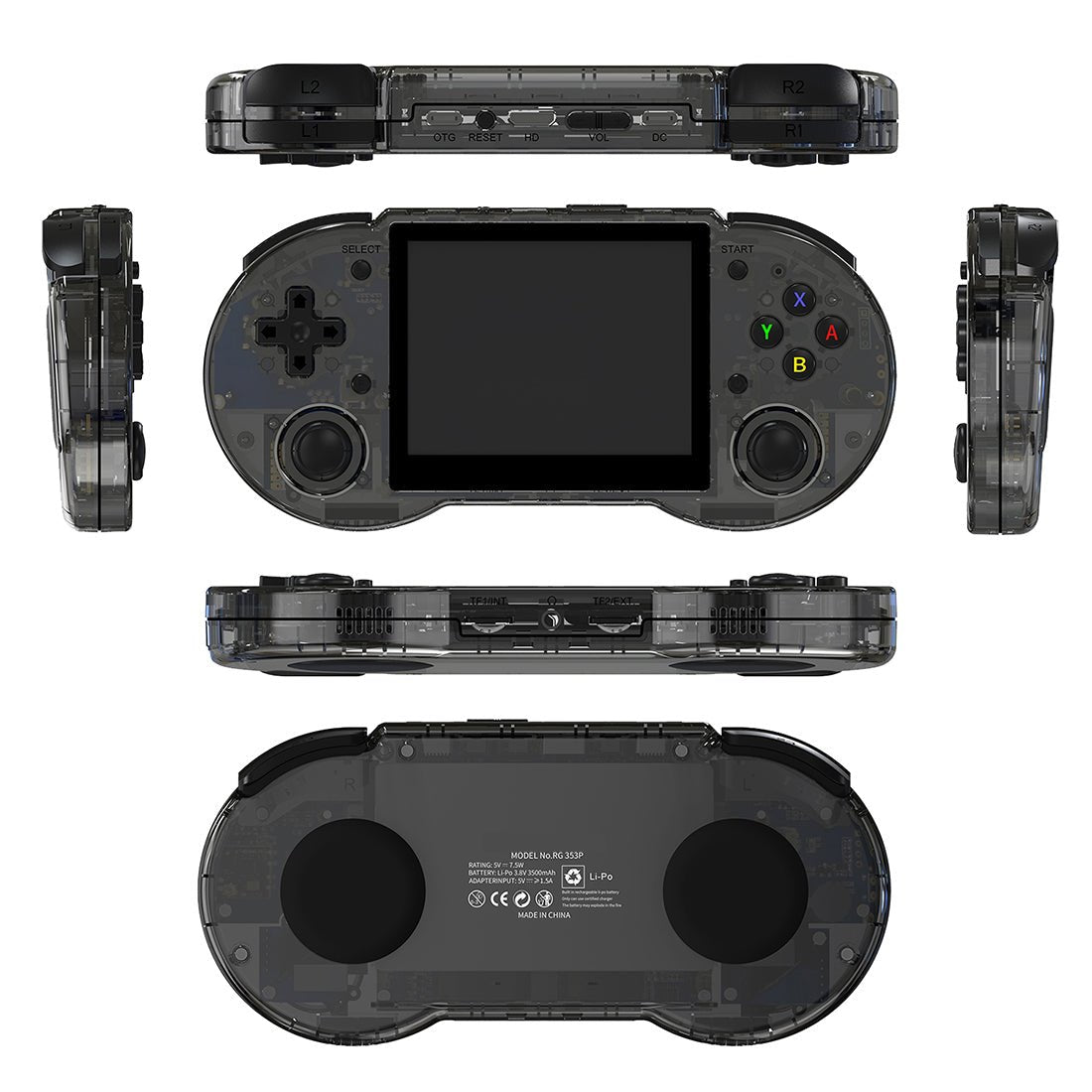 Anbernic RG353P Handheld Game Console Dual OS Android 11 Linux SNES Style 3.5-Inch IPS HDMI Retro Emulator 3500mAh 2GB RAM Wi-Fi Bluetooth for Everyday Use