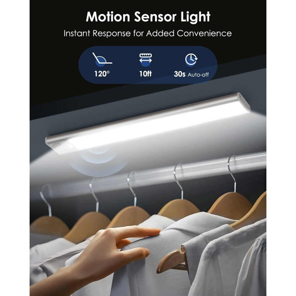 Rechargeable Under Cabinet Lights Wireless – 68 LED Motion Sensor Cabinet Light with 3 Color Temps & 2000mAh Battery – Under Counter Lighting for Kitchen Closet Pantry - product image 5