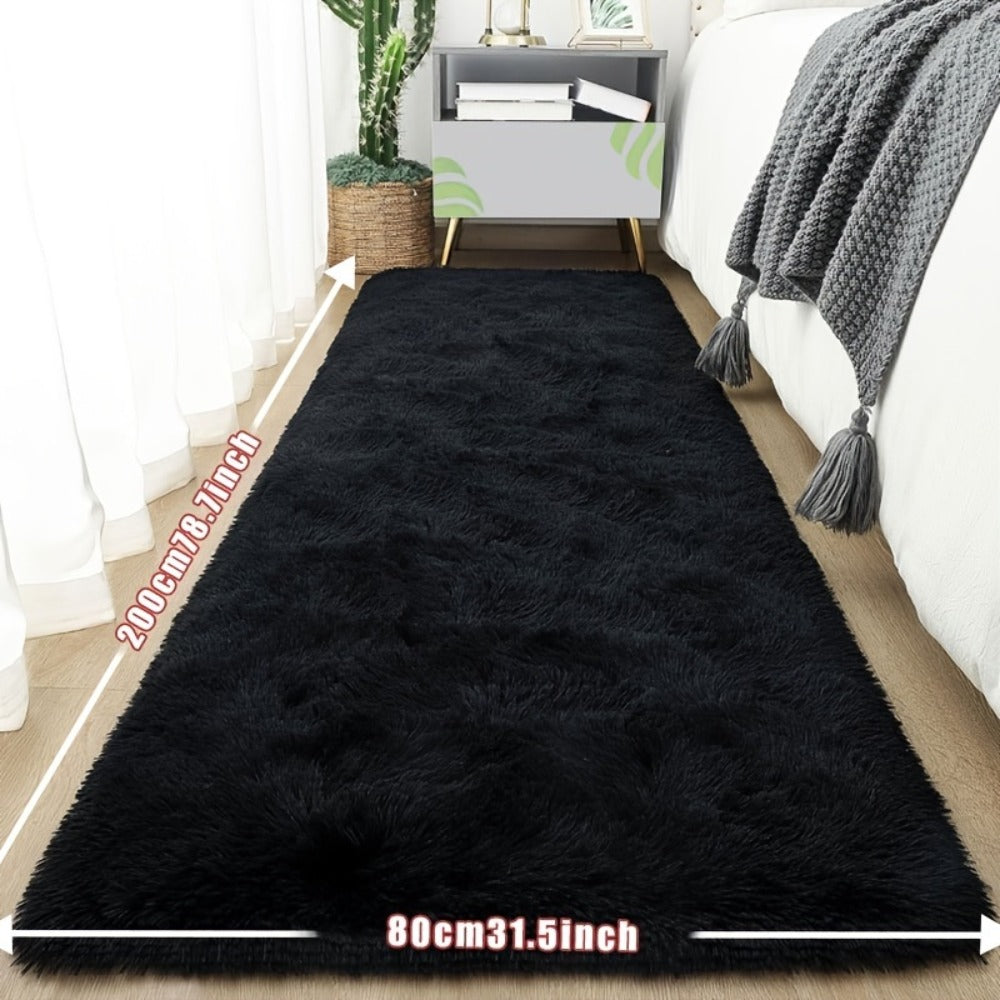 Tie-Dye Plush Fluffy Mat Absorbent Non-Slip – Luxury Soft Bathroom Rug for Living Room & Bedroom, Modern Home Decor Floor Mat, 31.5x78.7 in – Light Grey, Dark Gray, Light Pink, Bla - product image 9