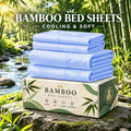 6 pcs Deep Pocket Cooling Bamboo Sheet Set, Luxurious and Ultra-Soft, Breathable, 16 Inch Extra Deep Pocket, Twin, Full, Queen, King, Multiple Colors to Choose - product image 3