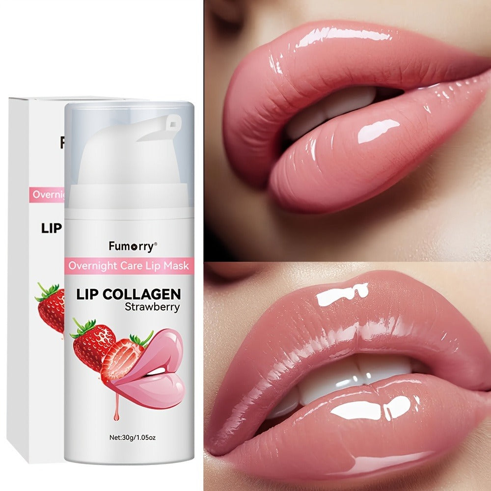 Collagen Lip Mask Overnight Plumping 30g — Moisturizing Repair Treatment for Dry Cracked Chapped Lips Night Care Revitalizing Softens Protects Firms Lip Skin Women 1.05oz - product image 10