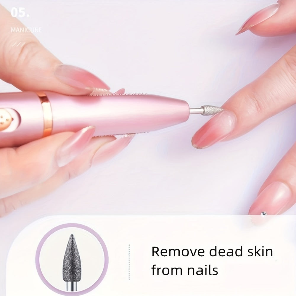 Electric Nail Drill Kit 11-Bit Variable Speed Portable Nail Grinder Machine for Gel Acrylic Natural Nails – Professional Manicure Buffing Filing Cuticle Removal Tool for Home Salon - product image 4