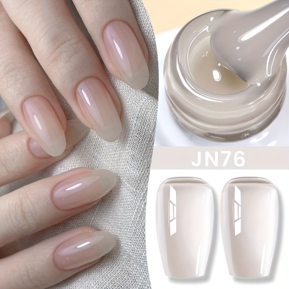 Nude Jelly Gel Nail Polish 10ml Skin Tone Transparent Finish – Semi-Permanent Soak-Off UV LED 30-Day Wear, Jade Nail Art Minimalist Natural Look for Women, Shades JN05 JN68 JN75 JN - product image 9
