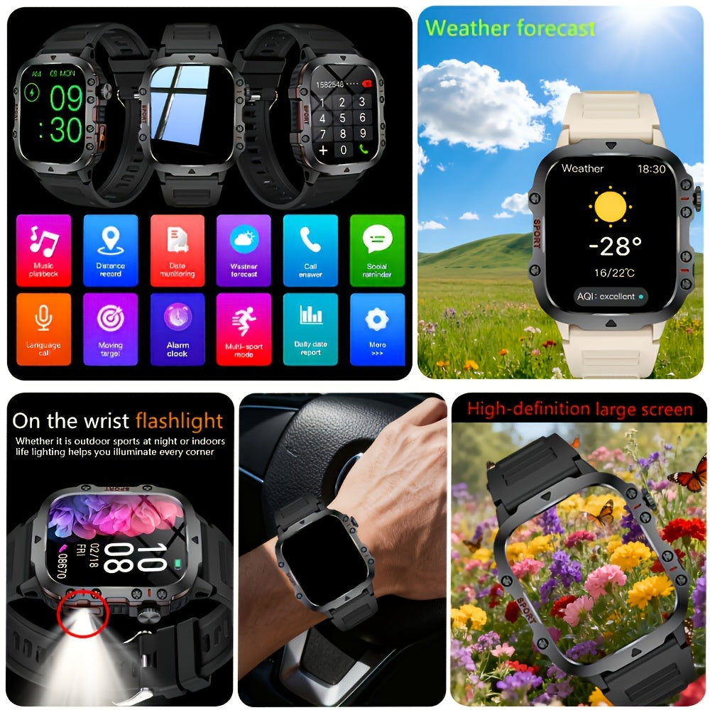 Large-Screen Smartwatch Compatible for iPhone & Android, Wireless Smartwatch with Wireless Calling/SMS, Fitness Tracker, Remote Camera Control, USB - product image 9