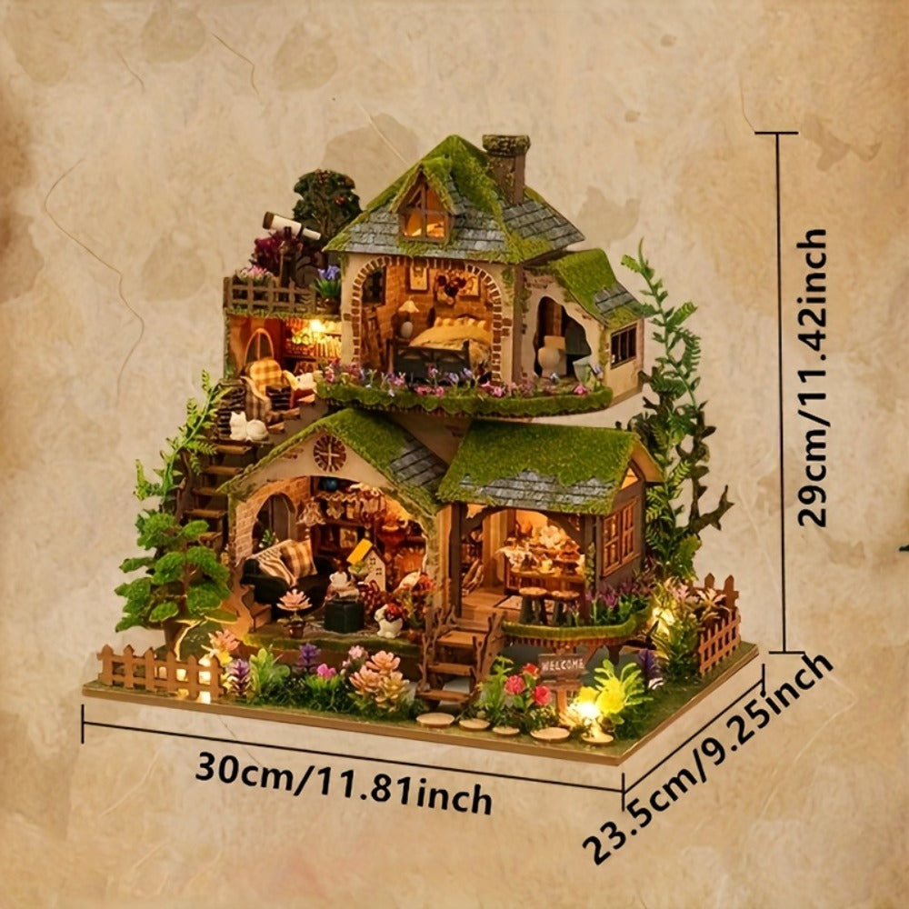 No Glue Laser-Cut Wood 3D Puzzle Creative Home Decor Gift for Birthday Christmas Valentine's Day – DIY Wooden Forest Hut Model Kit Handcrafted Miniature Cabin - product image 2