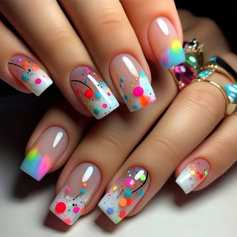 Almond Press On Nails 96 Pieces 4 Packs Sparkling Hearts Glitter Full Cover False Nails for Women Girls – Jelly Adhesive Tabs & Nail File Included | Valentine's Day Romantic Nail A - product image 6