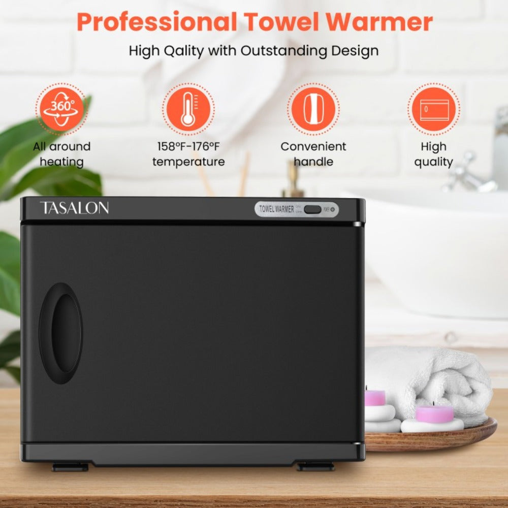 Hot Towel Warmer Cabinet 23L Holds 72 Towels Heats to 158-176°F in 10-15 Min – Professional Salon & Spa Facial Towel Steamer for Esthetician, Massage & Hair Beauty, Black & White - product image 5