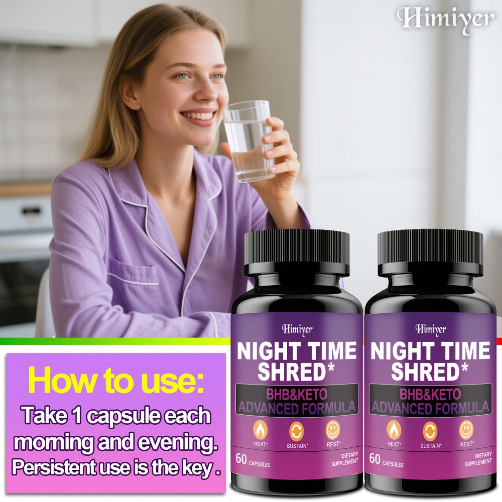 Night Time Fat Burner for Women — Shred Mask Capsules with Caffeine, Goji Berries & Dandelion Root | Overnight Metabolism, Sleep Support & Antioxidant Defense | Women's Weight Loss - product image 10