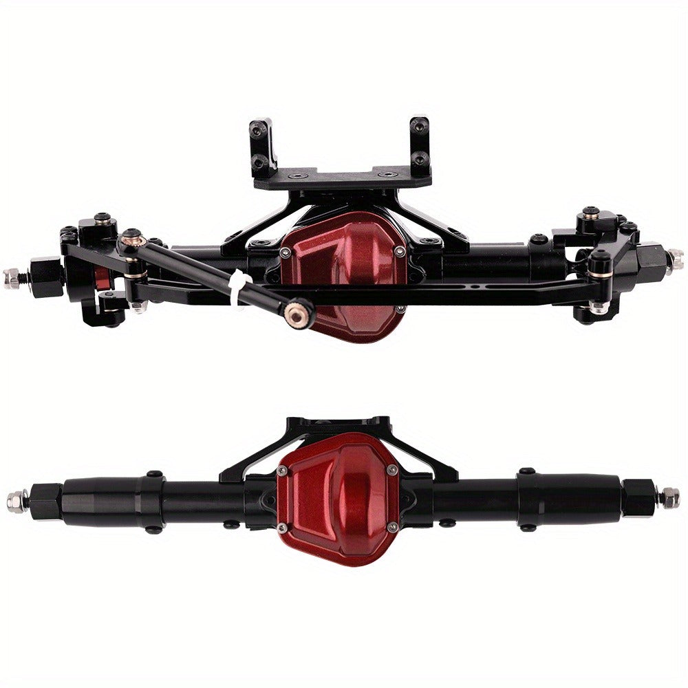 SCX10 Metal Axle Upgrade Kit CNC Aluminum Alloy Front & Rear Straight Axles | Compatible with Axial SCX10 90046 90047 1/10 RC Crawler Climbing Car 45# Steel - product image 6