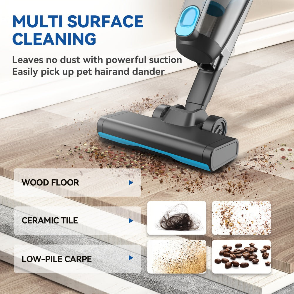 Cordless Stick Vacuum 30KPa 600W Motor 68oz Bagless Upright Lightweight Vacuum Cleaner for House Car Hard Floor Carpet Pet Hair Multi-Color - product image 13