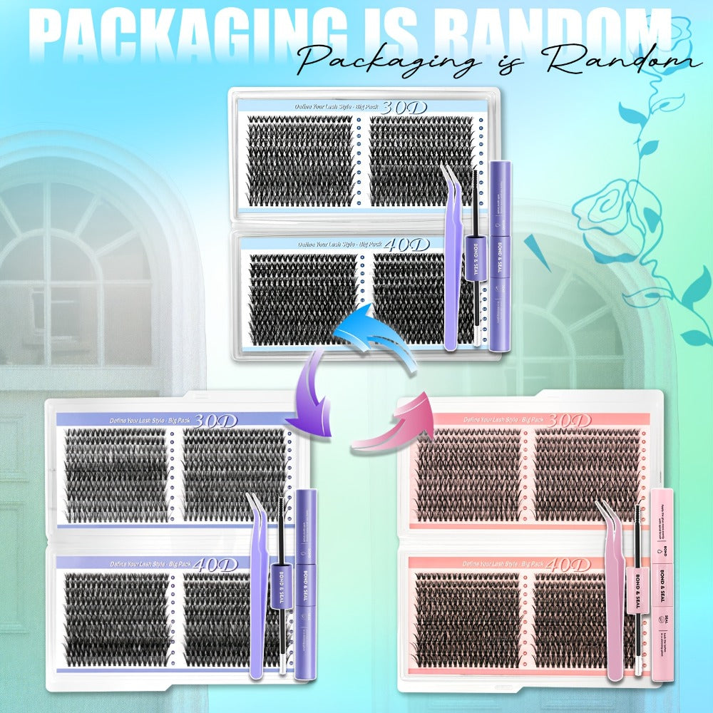 800Pcs Fluffy Wispy Lash Clusters Kit — 30D 40D Mixed Length 8-16mm DIY Eyelash Extensions with 2-in-1 Bond & Seal Glue and Tweezers, Natural Long-Lasting Cluster Lashes for Everyd - product image 8