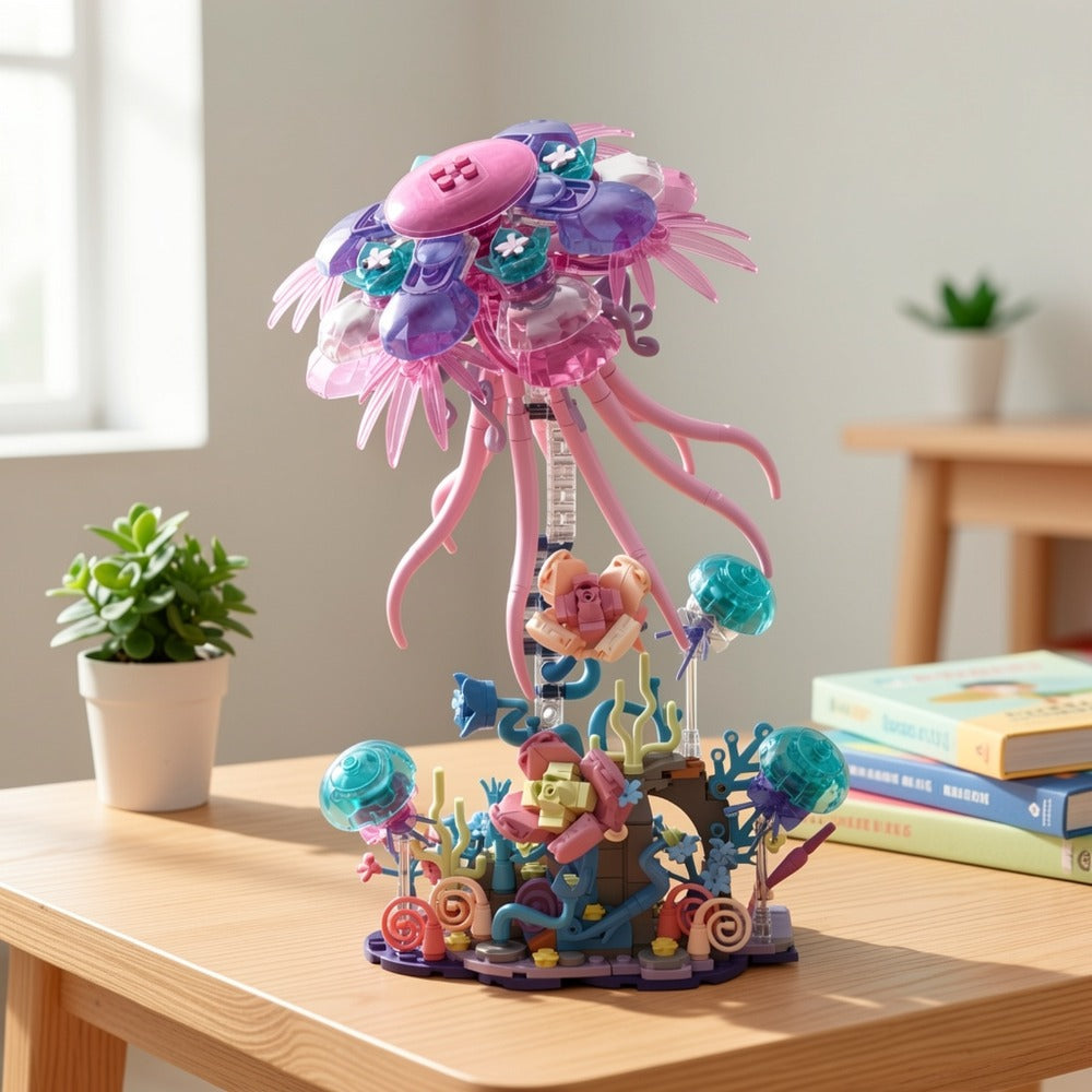 DIY Ocean Brick Assembly Kit for Adults & Teens, Aesthetic Desk Shelf Decor Display, Unique Creative Gift for Valentine's Day Birthday Christmas Halloween - product image 7