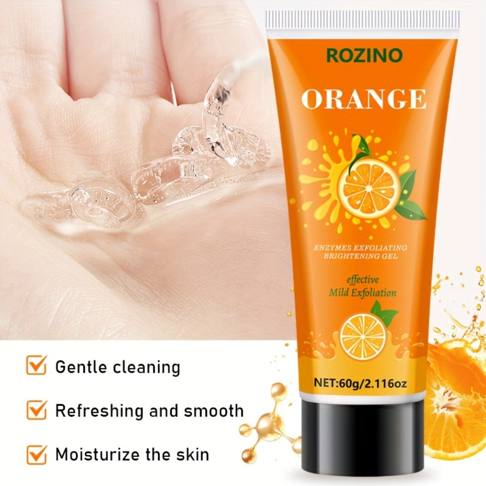 Orange Enzyme Cleansing Gel 60g Aloe Vera Hyaluronic Acid Vitamin C Gentle Exfoliating Deep Pore Cleansing Brightening Moisturizing Face Body Daily Skin Care Women - product image 4