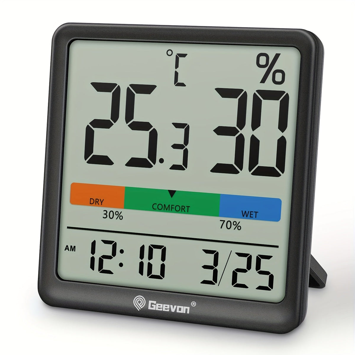 Indoor Thermometer Hygrometer Digital | Accurate Temperature Humidity Monitor with Clock & Calendar | Desktop Room Humidity Gauge for Home Office Bedroom Baby Room - product image 19