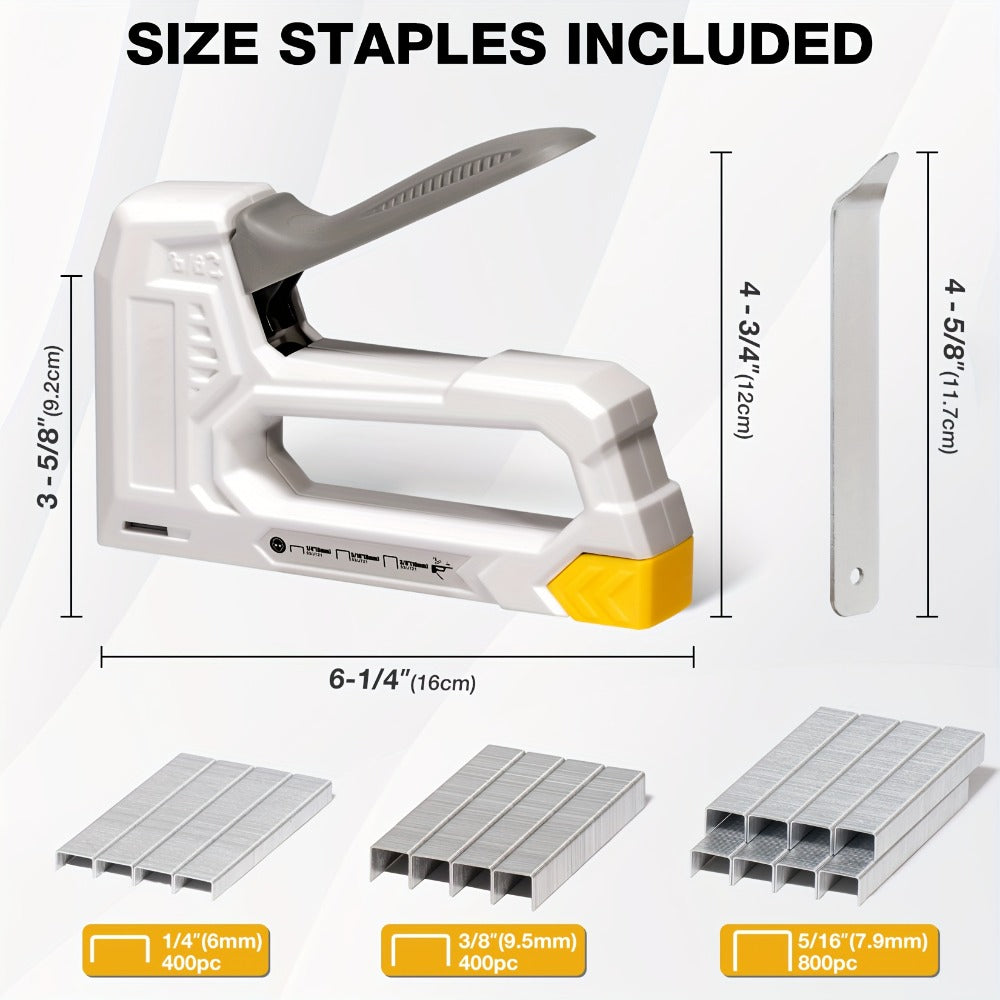 Staple Gun with Staples 1600pcs, Light Duty Upholstery Staple Gun Kit with JT21 Staples 1/4 5/16 3/8 inch & Staple Remover, Manual Fabric Stapler for Wood, Crafts, DIY, Home Decora - product image 4