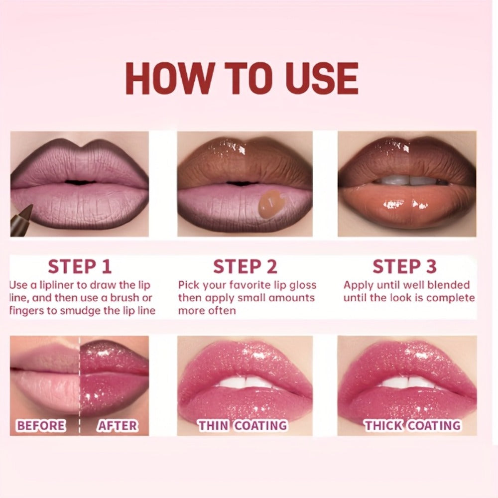 Lip Liner and Lip Gloss Kit 13 Piece Matte Non-Stick Waterproof Pigmented Long-Lasting Moisturizing Lip Glaze Combo Set for Defined Glossy Lips Women Girls - product image 7