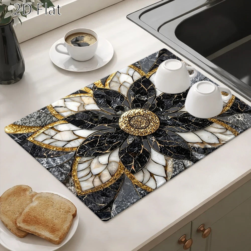Stove Protector Mat Marble Lotus Pattern | Heat-Resistant Non-Stick Cooktop Cover Pad | Gas Stove, Induction Cooker, Glass Cooktop, Oven & Washer Dryer Top - product image 6