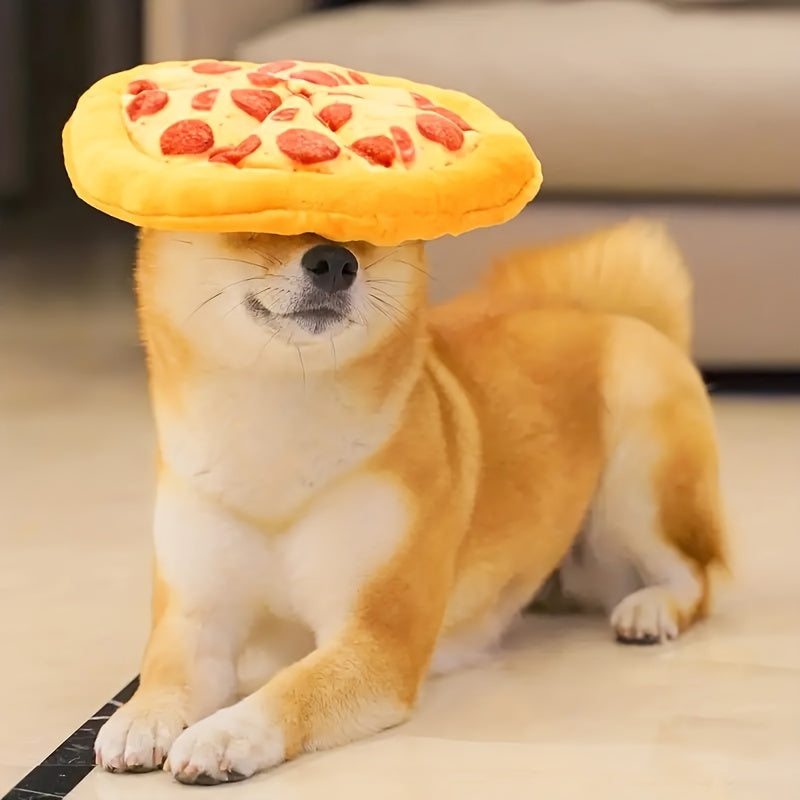Plush Pepperoni Pizza & Donut Chew Toy for Dogs, Durable Soft Interactive Toy for All Breeds, Fun Food-Shaped Squeaky Dog Gift for Puppies & Adult Dogs - product image 3