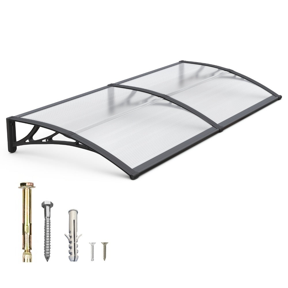 Window Awning Door Canopy Polycarbonate Overhang – UPF 50+ UV & Rain Protection, Leak-Proof Hollow Sheet, Weather-Resistant Outdoor Patio Awning for Doorways, Windows, Storefronts  - product image 5