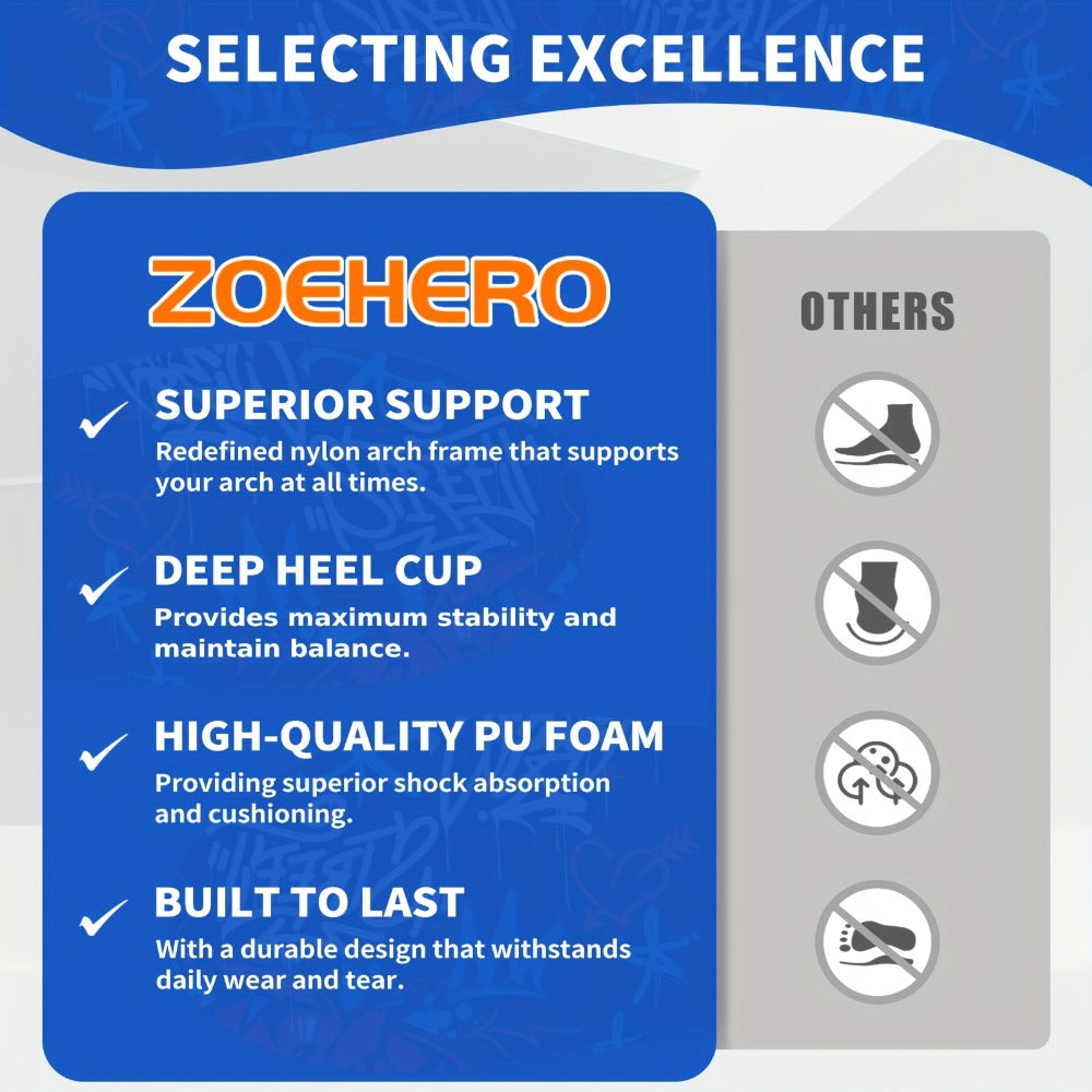 Arch Support Insoles for Men & Women - Heavy Duty Flat Feet Shoe Inserts, Shock Absorbing Comfort Insoles for Standing All Day, Work, Sports, Walking & Hiking - product image 5