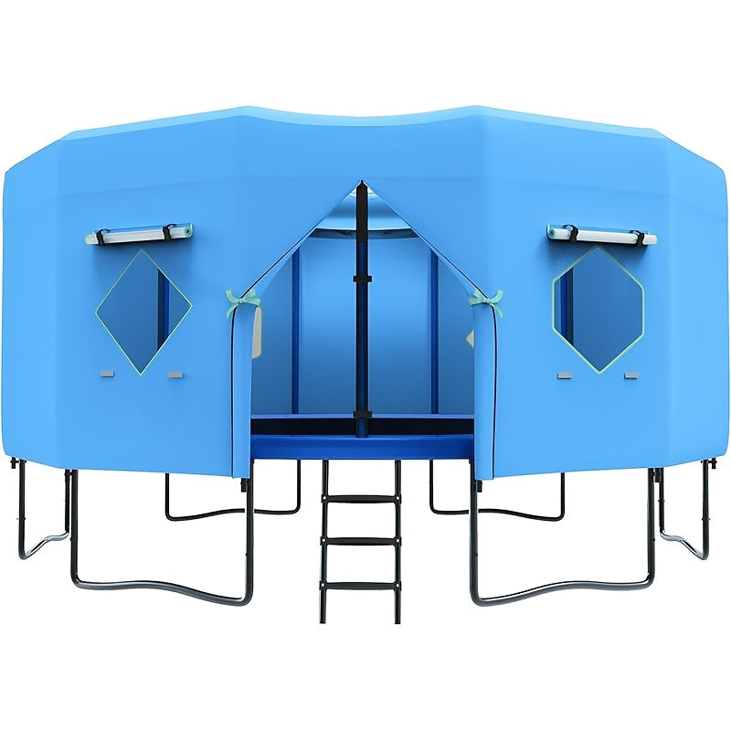 Trampoline Tent Canopy with Windows & Sun Protection | Fits 6/8/10/12/14/15/16ft Round Trampoline, Straight Pole Compatible | Outdoor Backyard Playground Cover - product image
