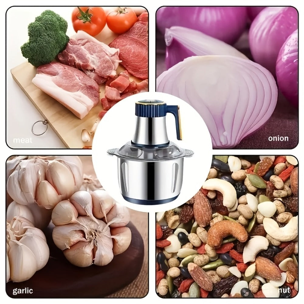 Electric Meat Grinder 5L 5-Speed – Large Capacity Stainless Steel Food Processor, Blender & Filling Machine for Meat, Garlic, Chili & More - product image 10