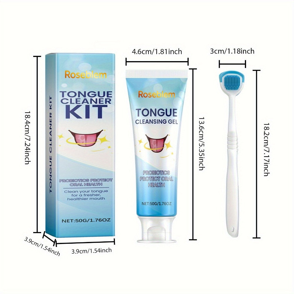 Tongue Cleaner Kit with Probiotic Cleansing Gel & Tongue Brush – Bad Breath Eliminator Fresh Mouth Daily Oral Hygiene Care Gentle Non-Irritating for Sensitive Mouths Adults Gift Se - product image 5
