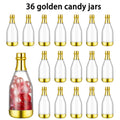Mini Champagne Bottles Party Favors 36-Piece | DIY Candy Bottles Clear Golden Plastic Containers for Baby Shower Bridal Shower Wedding Birthday Gifts - product image 9