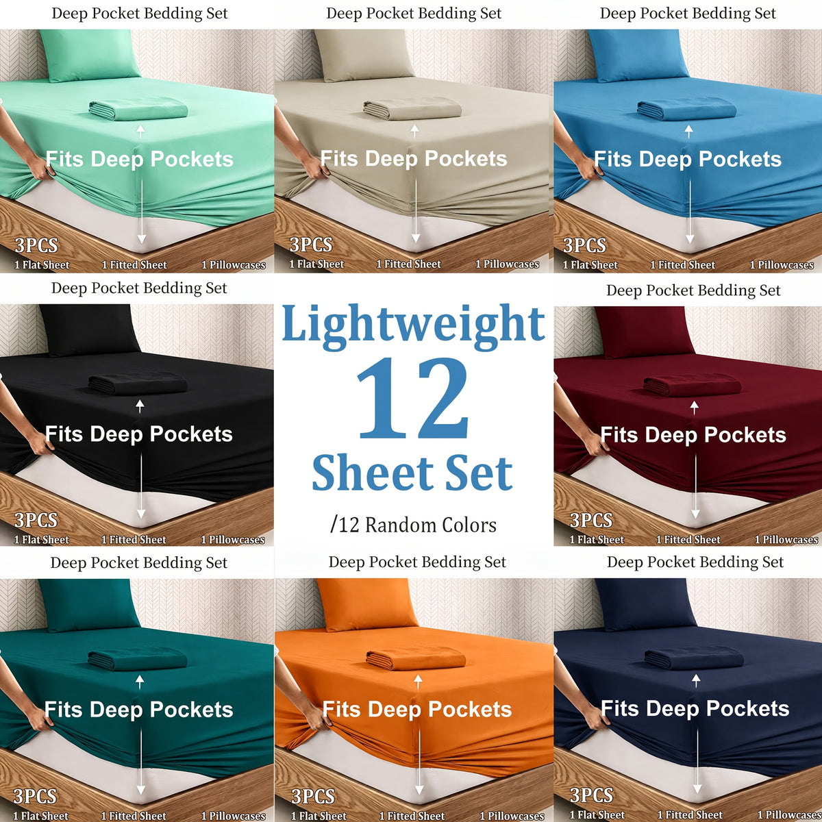 Deep Pocket Bed Sheet Set, Soft Brushed Fabric, Breathable All Season, Easy Care Kids Bedding, Great Christmas & Halloween Gift for Kids, Bedroom Dorm Use - product image 33