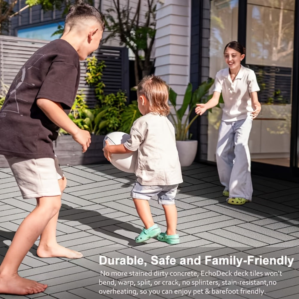 Interlocking Deck Tiles 44pcs 12"x12", Waterproof Outdoor Patio Flooring Tiles, PP Plastic Interlocking Floor Tiles for Balcony Pool Backyard Terrace, Easy Install All-Weather Anti - product image 2
