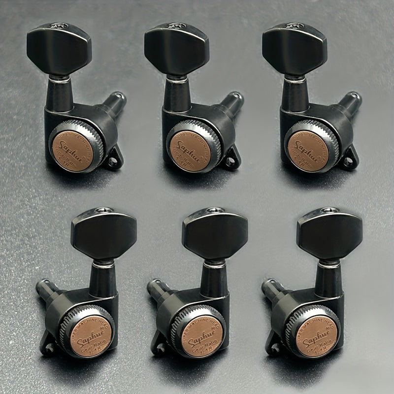 6pcs SAPHUE Guitar Locking Tuners 1: 18 Lock String Tuning Key Pegs Machine Head with Hexagonal Handle Replacement for Electric Folk Or Acoustic Guitars - product image 6