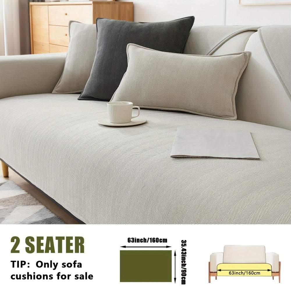 Chenille Ribbed Sofa Cover - Pet Friendly Non-Slip Machine Washable Soft Stretch Slipcover for 1-4 Seater Sectional Sofa Living Room Bedroom Office, 9 Colors - product image 17