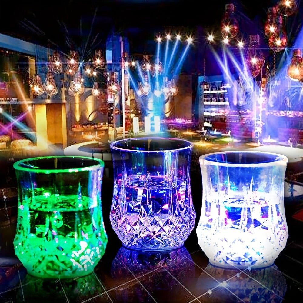 Light Up Cups 12 Pack – LED Luminous Sensor Glasses That Glow When Liquid Is Poured – 7-Color Gradient Flash Crystal Tumbler for Bar, KTV & Party – 6.76 Oz Cool Novelty Drinkware G - product image 2