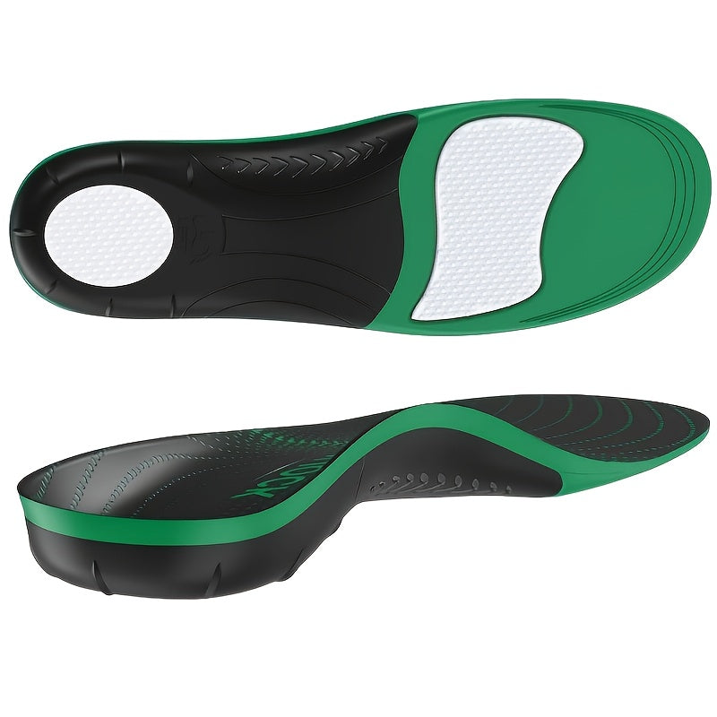 High Arch Support Shoe Inserts with Gel & TPU Shock Absorption, Trimmable PU Insole for Work Boots, Hiking, Standing All Day, Sports – Heavy Duty Arch Support - product image