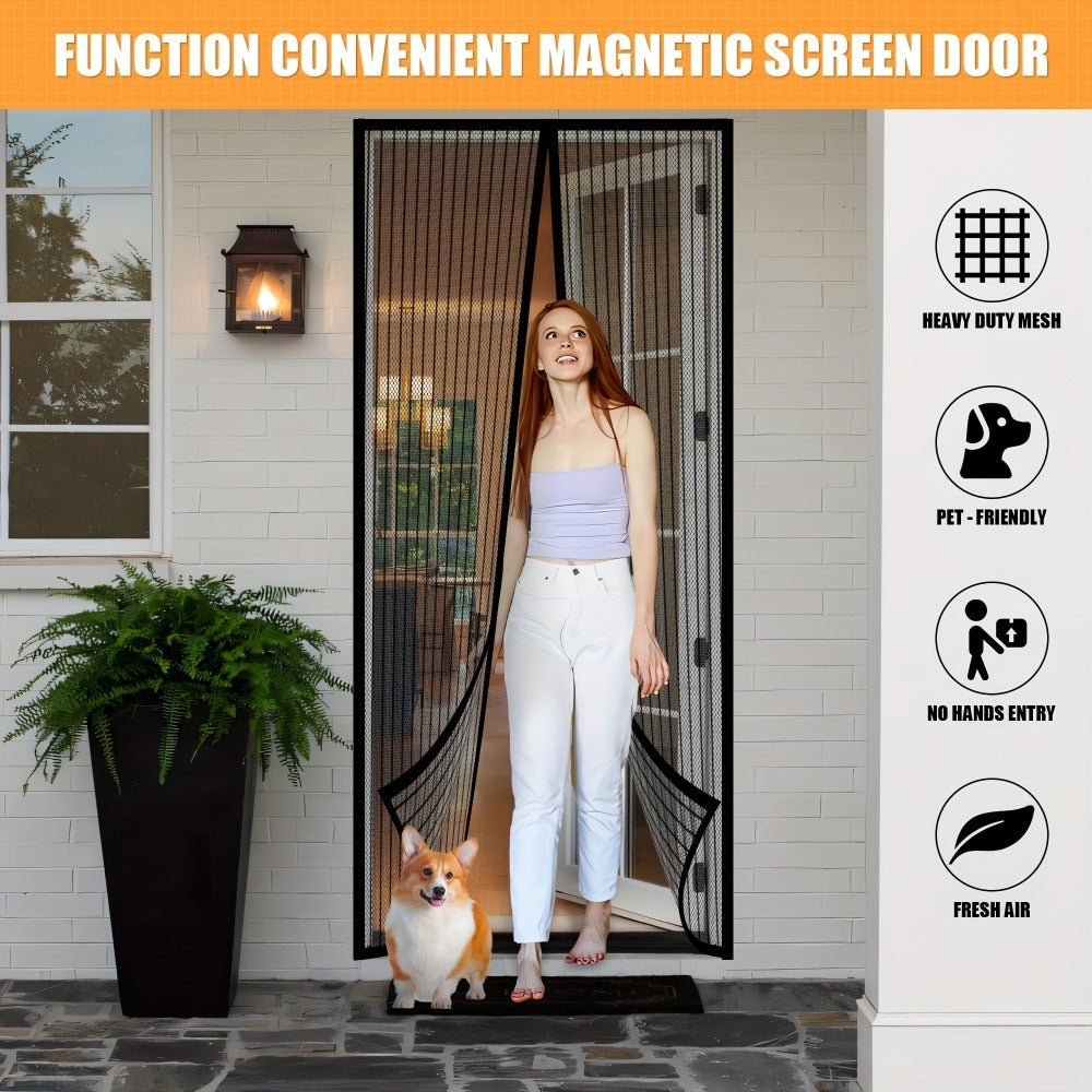 Magnetic Screen Door for Doorways – Heavy Duty Self-Sealing Mesh Door Screen with Magnetic Closure, Hands-Free, Pet & Kid Friendly, Durable Nylon, Fits Most Door Frames, Easy Insta - product image 4