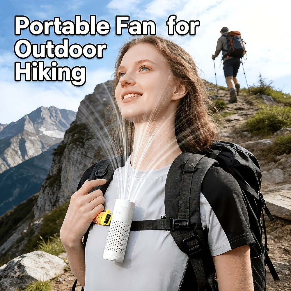 Turbo Handheld Fan 20000RPM Metal Cooling Plate 5-Speed Type-C Rechargeable Portable Mini Fan with LED Battery Display Waist Clip Flashlight for Travel Outdoor - product image 2