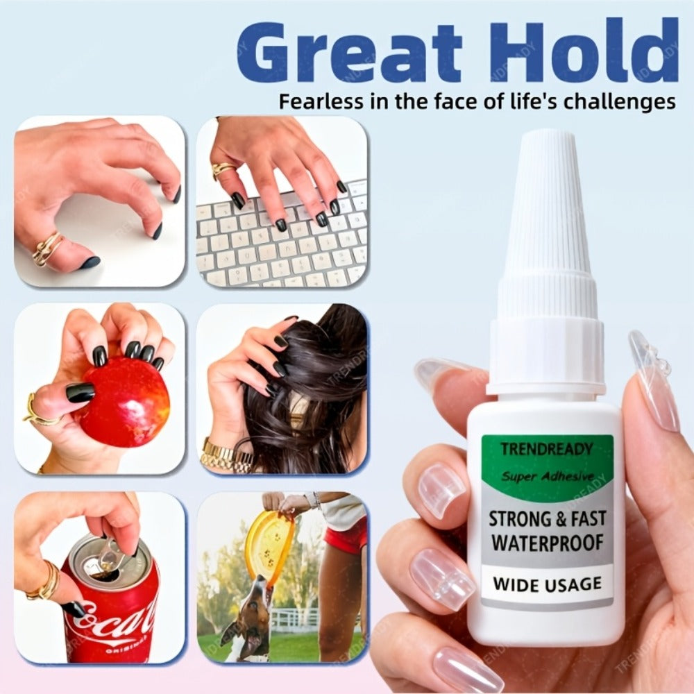 60+ Day Hold Nail Glue 4 Bottles 20g Each Super Strong Extra Hold Fast Drying No Lamp Needed Heavy Duty Adhesive for Press On Nails Fake Nails Acrylic Tips Nail Art Salon Home Use - product image 3