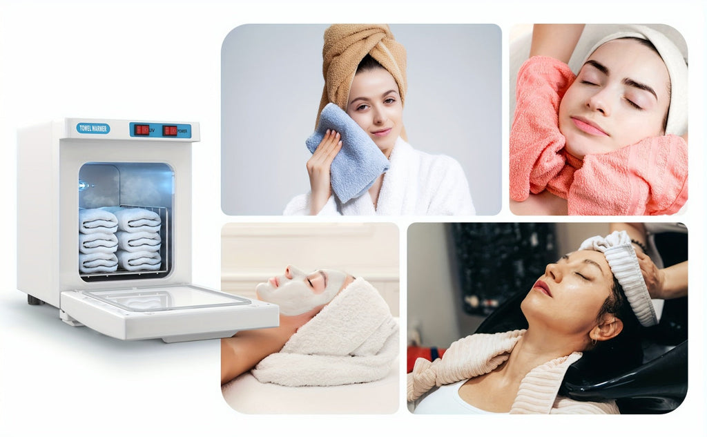 UV Hot Towel Warmer Cabinet 1.32 Gal 2-in-1 Heating & UV Sterilization — Freestanding Professional Spa Heater for Salon, Barber, Esthetician, Gym, Hotel & Home, Black & White - product image 13
