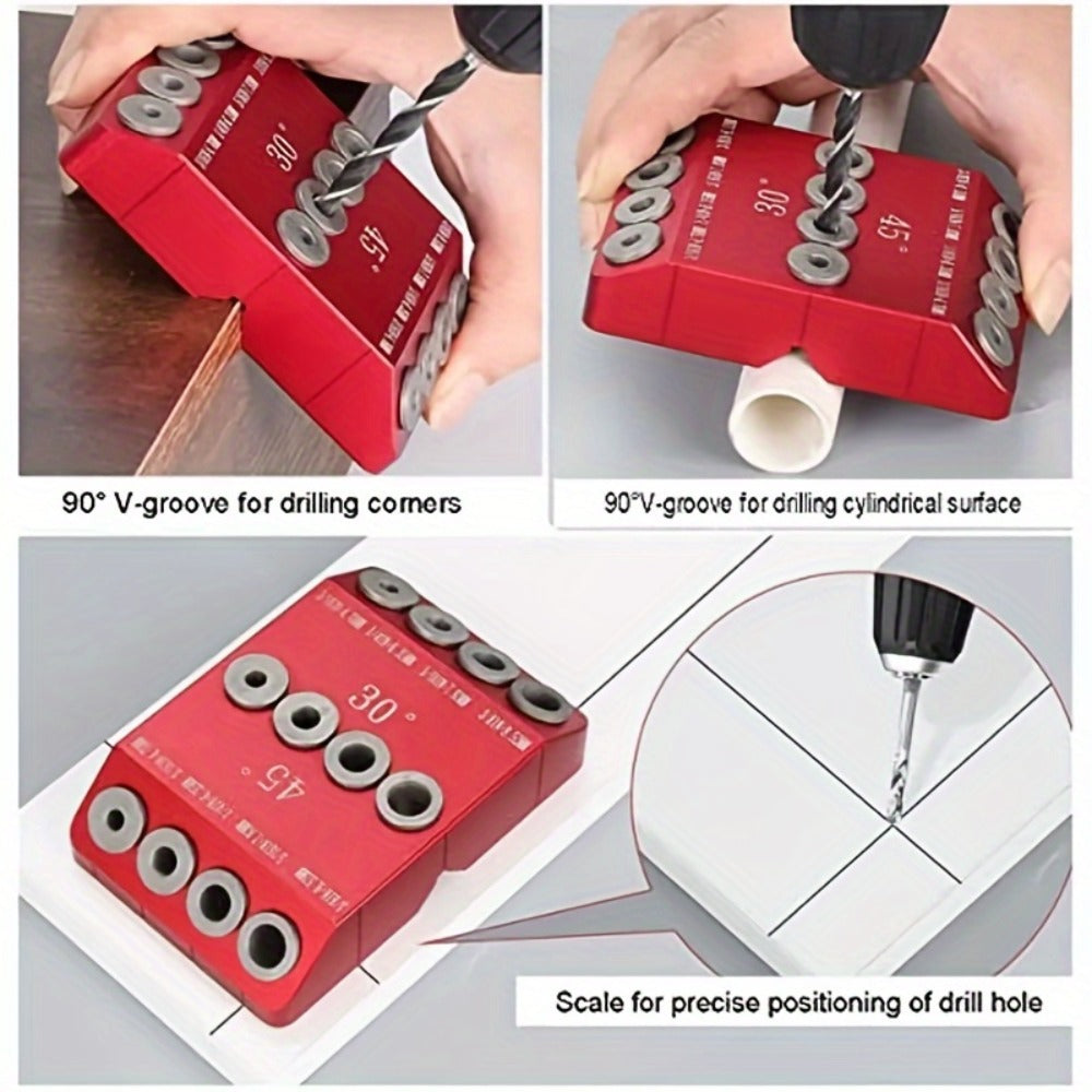 Metal Drill Guide Jig 30° 45° 90° with Allen Wrench – Precise Multi-Angle Drilling for Cable Railing, Lag Screw, Deck Post & Stair Handrail Installation - product image 8