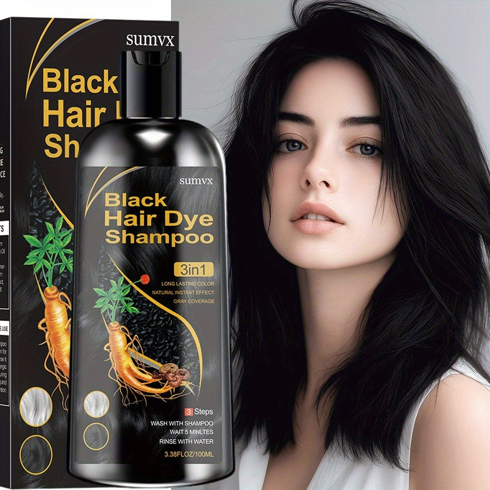 Gray Hair Coverage Shampoo 3-in-1 Natural Plant Formula – Long-Lasting Color, Deep Moisturizing, Gentle Non-Irritating Plant-Based Hair Dye Shampoo in Brown, Chestnut Brown & Black - product image 8