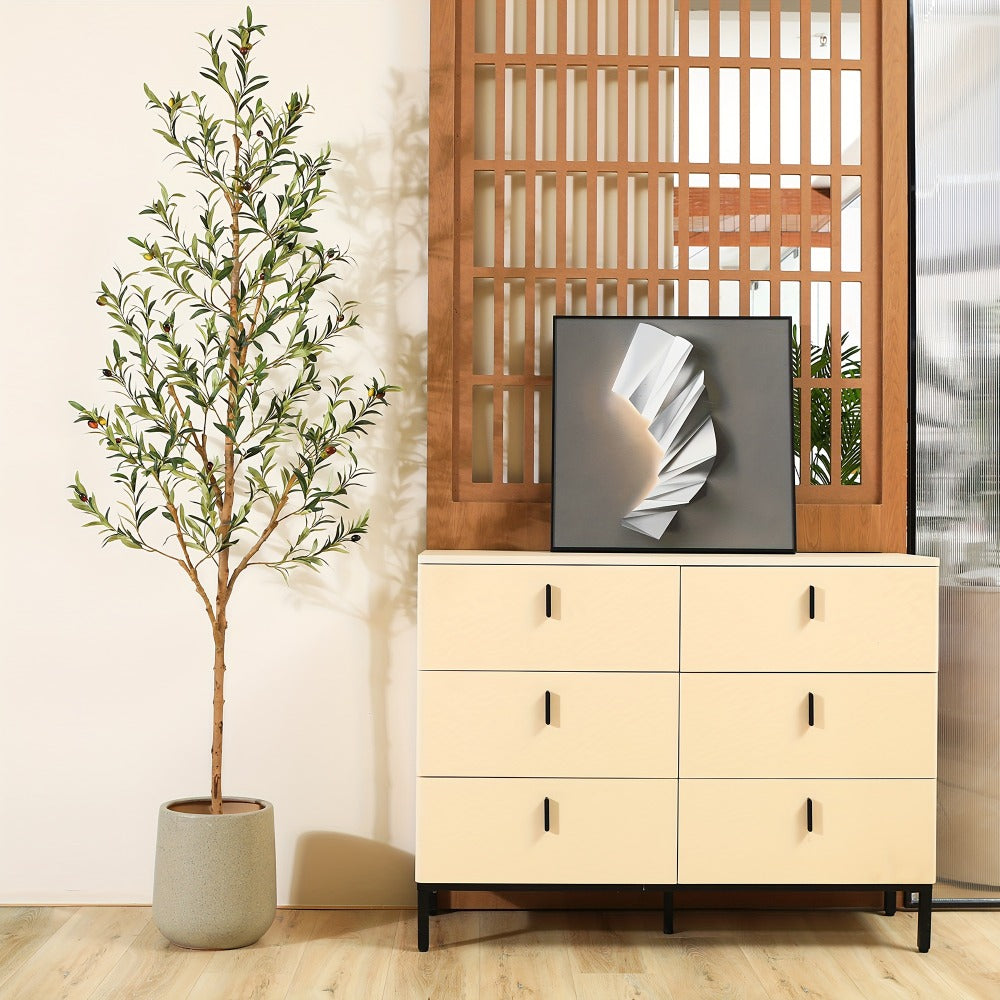 Artificial Olive Tree Potted Faux Plant Real Wood Trunk Lifelike Fruits Indoor Outdoor Home Office Decor Fake Silk Tree Multiple Sizes Available 4ft 5ft 6ft 7ft - product image 11