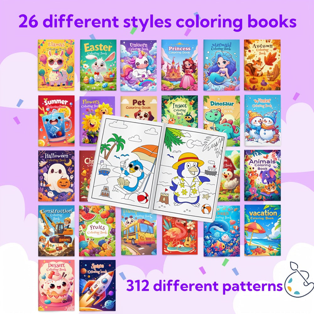 Dinosaur & Animal Designs for Birthday Party Favors, Goodie Bag Stuffers, Classroom Activities, Halloween & Christmas Bulk Gift – Kids Coloring Books Bulk 26 - product image 4