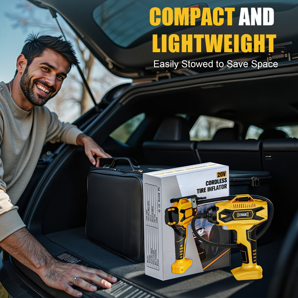 Cordless Tire Inflator 160PSI Portable Air Compressor Compatible with DeWalt 20V / 18V Battery – Digital Pressure Gauge, Fast Inflation for Cars, Motorcycles, Bicycles & Sports Bal - product image 13
