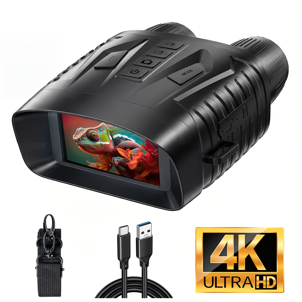4K Night Vision Goggles for Adults, Upgraded 3.1" Large Screen & 4400mAh Rechargeable Battery, 4k Video & Photo, Suitable for Security, Hunting, and Camping - product image 5