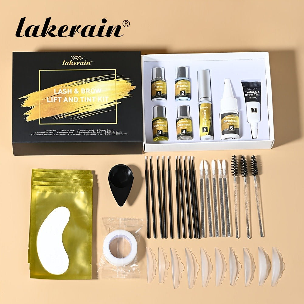 Lash Lift Kit & Brow Lamination Tint Set — 2-in-1 Eyelash Perm & Eyebrow Lamination with Black Brown Tint Dye, 4-6 Week Long-Lasting Results, DIY Home or Salon Use, Complete Beauty - product image 12