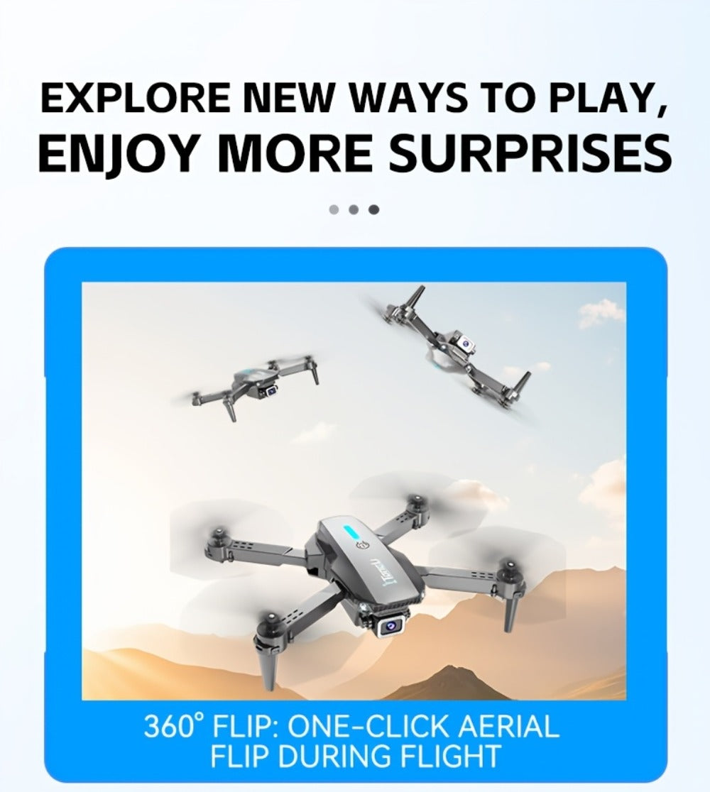 Beginner Vlogging Aerial Photography Quadcopter Gift for Kids Teens Adults | Foldable HD Camera Drone Free Storage Bag USB-C Charging 3D Flips Single or Dual - product image 15