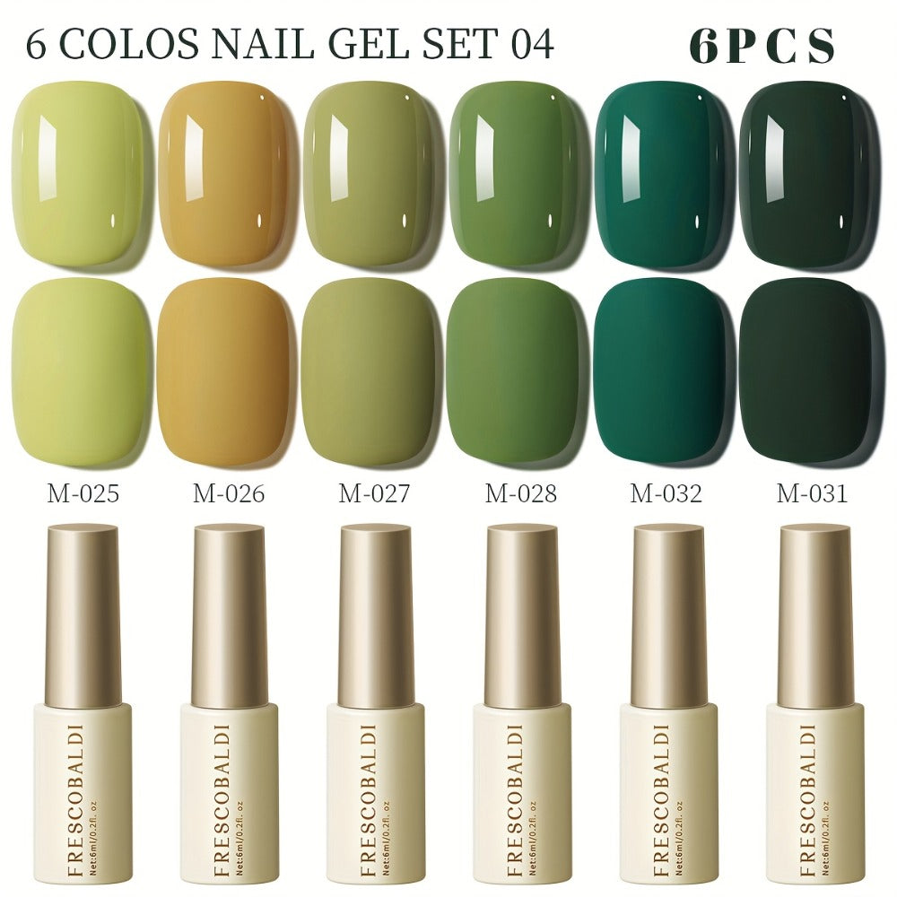 Solid Color Gel Nail Polish Set 6pcs Self-Leveling Soak-Off UV LED High Gloss Chip-Resistant – Popular Salon Shades for Daily Manicure, 8 Color Palettes Available, Nail Art Gift fo - product image 16
