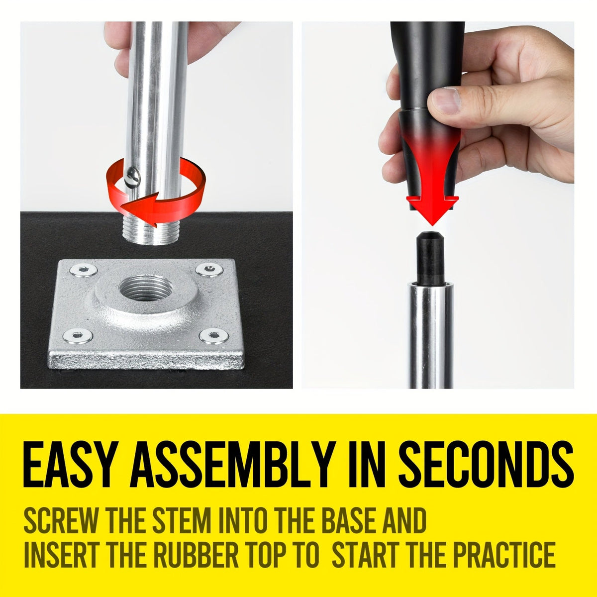 Baseball & Softball Batting Tee | Adjustable Height 25"-37", Heavy-Duty Rubber Top, Non-Slip Base, Indoor Outdoor Practice - product image 2