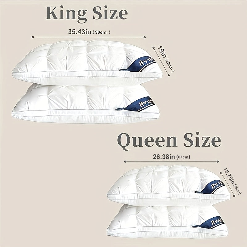 2 Luxury Hotel-quality Pillows, Queen/King Size, with High-resilience Plush Pillow Cores and Hypoallergenic Polyester Fabric, Soft and Comfortable - product image 4