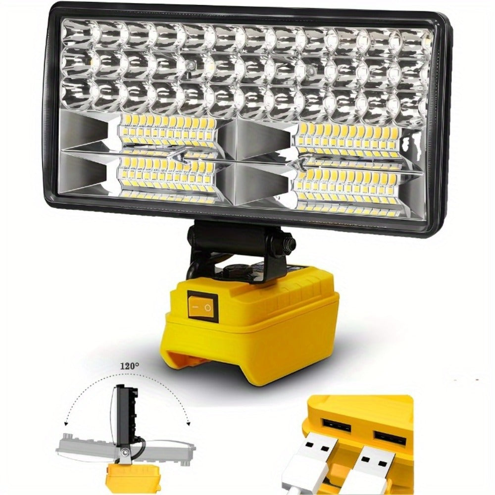Cordless LED Work Light for DeWalt 20V Battery – 30W/90W 1800/5400 Lumen LED Floodlight | Battery Powered Work Light for Automotive Repair, Construction Site & Emergency Lighting | - product image 9